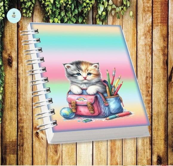 Arquivo Digital Combo Agenda Escolar Gatinho Aquarela 02