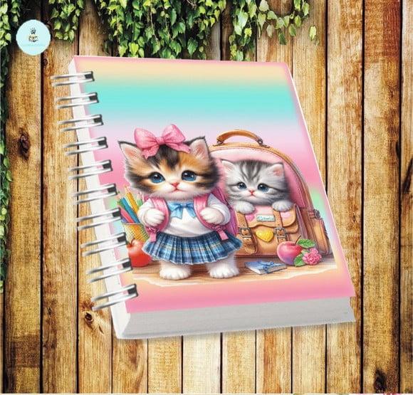 Arquivo Digital Combo Agenda Escolar Gatinho Aquarela 03
