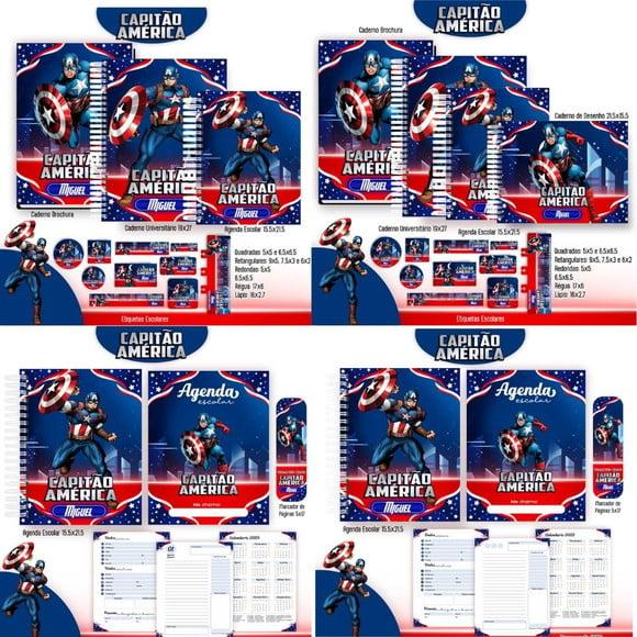 Arquivo Digital Combo Escolar 2025 - Capitão América