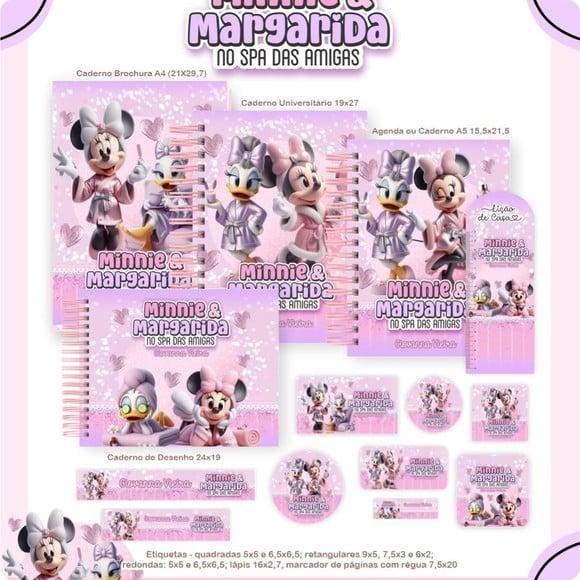 Arquivo Digital Combo Volta às Aulas Minnie e Margarida