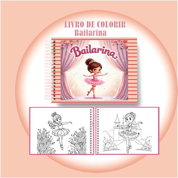 Arquivo Digital Livro de Colorir Bailarina Encantada