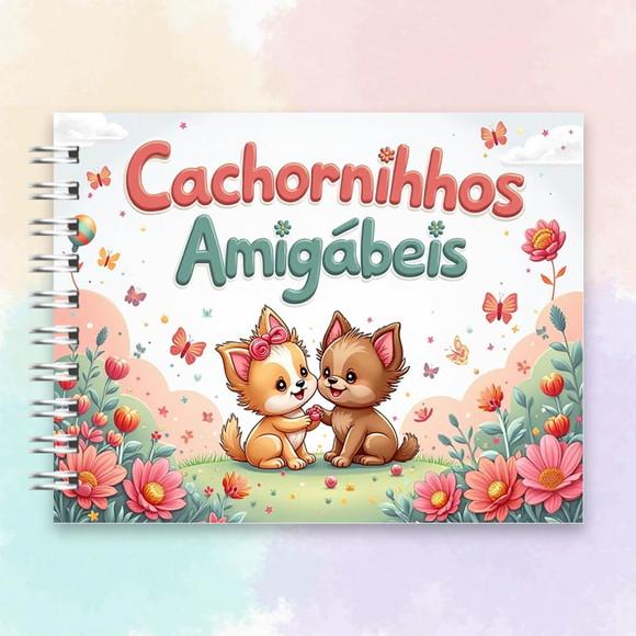 Arquivo Digital Livro de Colorir Cachorrinhos Amigaveis