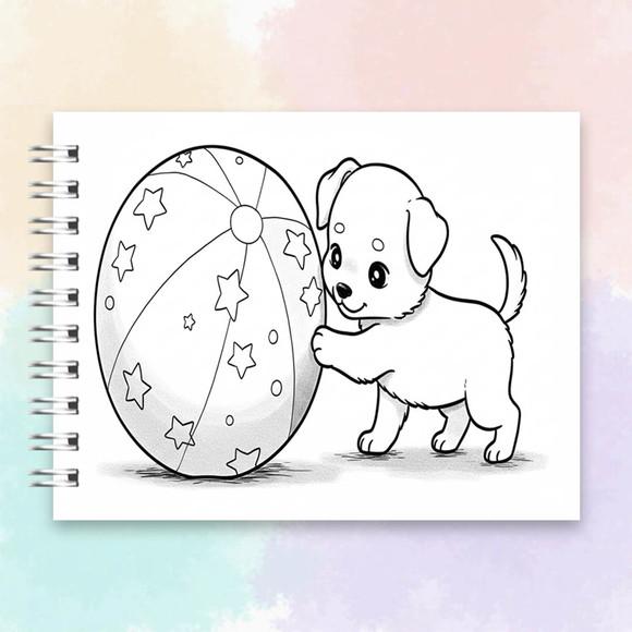 Arquivo Digital Livro de Colorir Cachorrinhos Amigaveis