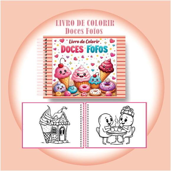 Arquivo Digital Livro de Colorir Doces Fofos