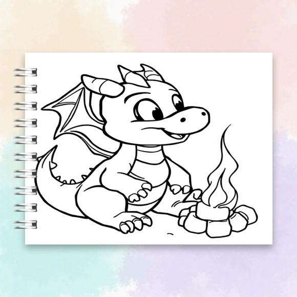 Arquivo Digital Livro de Colorir Dragãozinho Fofo