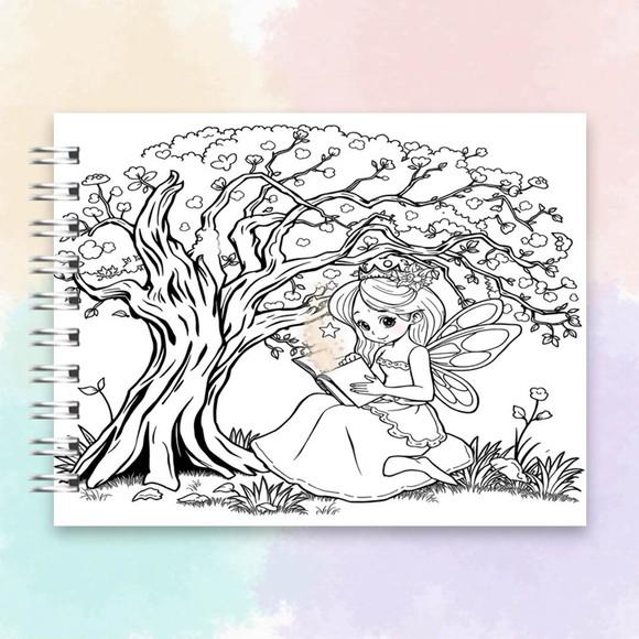 Arquivo Digital Livro de Colorir Fada Encantada