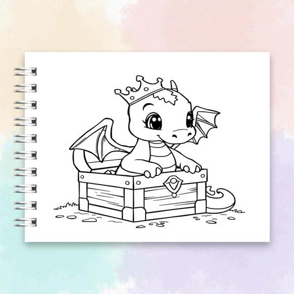 Arquivo Digital Livro de Colorir Dragãozinho Fofo