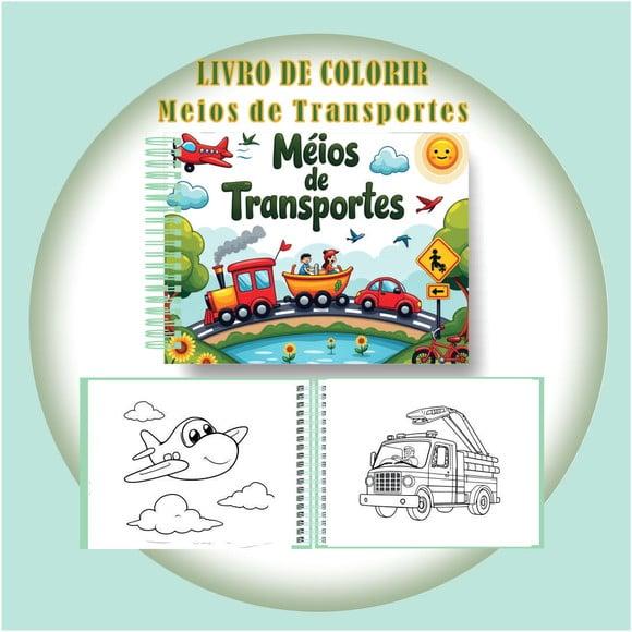 Arquivo Digital Livro de Colorir Meios de Transportes