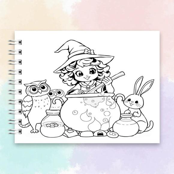 Arquivo Digital Livro de Colorir Pequena Bruxinha