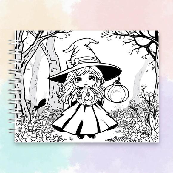 Arquivo Digital Livro de Colorir Pequena Bruxinha