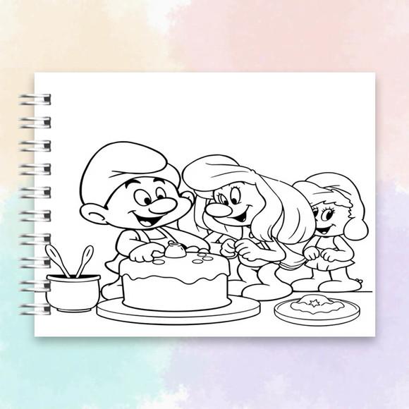 Arquivo Digital Livro de Colorir Smurfs
