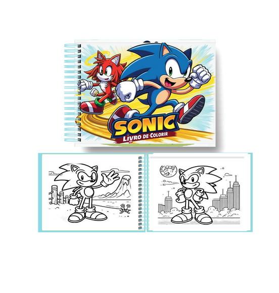 Arquivo Digital Livro de Colorir Sonic 50 Imagens