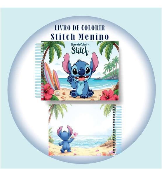 Arquivo Digital Livro de Colorir Stitch Menino