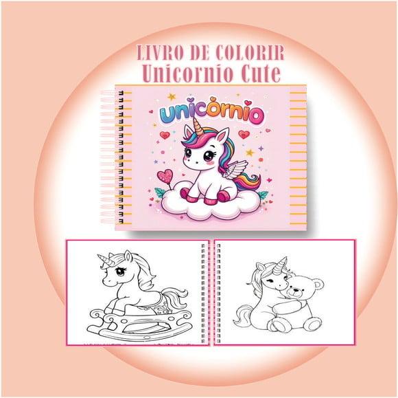 Arquivo Digital Livro de Colorir Unicórnio Baby Cute