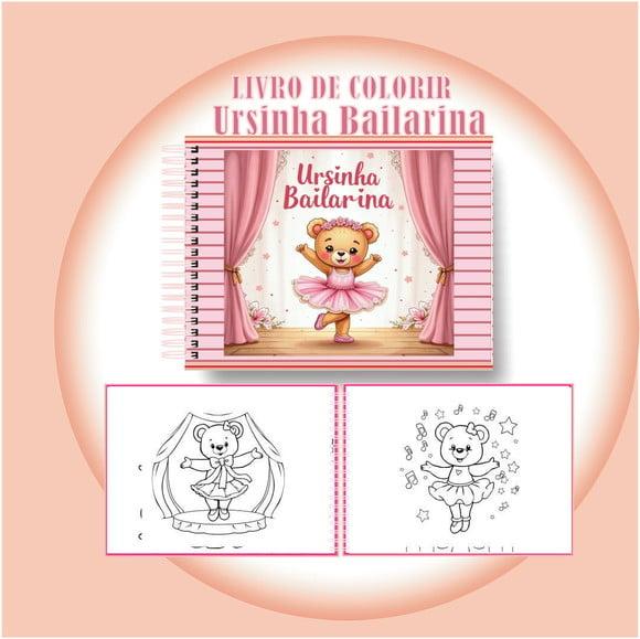 Arquivo Digital Livro de Colorir Ursinha Bailarina