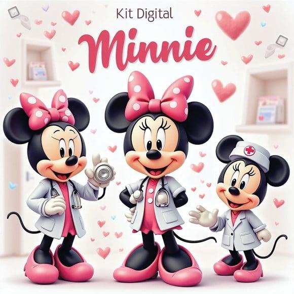 Arquivo Digital, Kit Digital Minnie Doutora 3d
