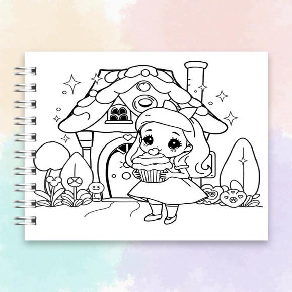 Arquivo Digital: Livro de Colorir Alice Kawaii