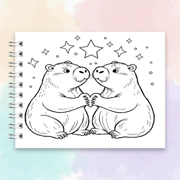 Arquivo Digital: Livro de Colorir Capy Lovers