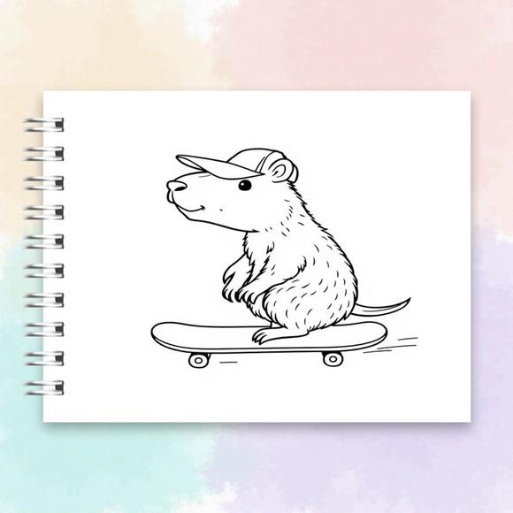 Arquivo Digital: Livro de Colorir Capivara Menino