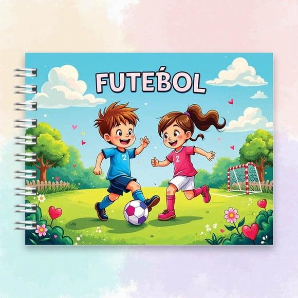 Arquivo Digital: Livro de Colorir Futebol Menino e Menina