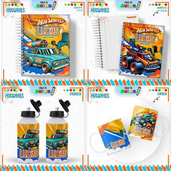 Combo Digital Volta às Aulas 2025 - Tema Hot Wheels Menino