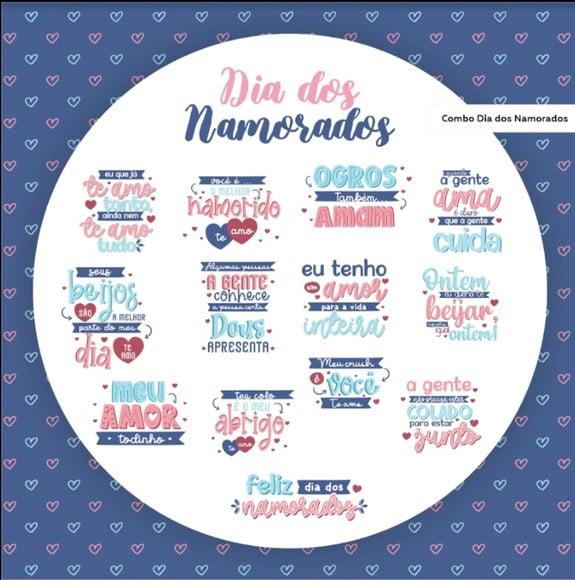 Combo Lettering Dia dos Namorados Arquivos Digitais