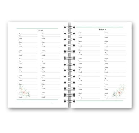 Kit com 2 Agendas Floral 2022 Arquivo Digital