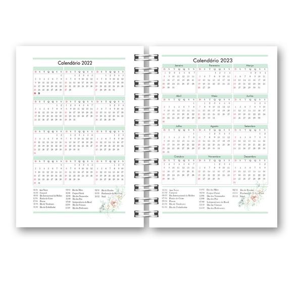 Kit com 2 Agendas Floral 2022 Arquivo Digital