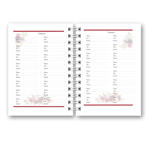 Kit com 2 Agendas Floral 2022 Arquivo Digital