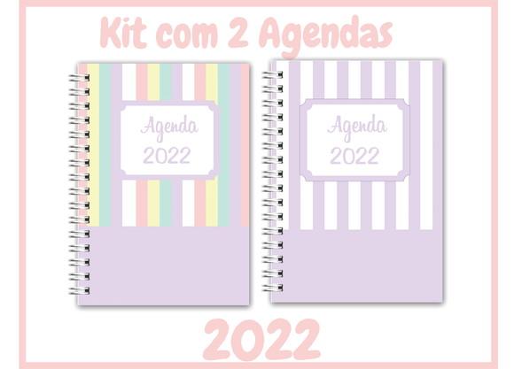 Kit com 2 Agendas Lilás 2022 Arquivo Digital