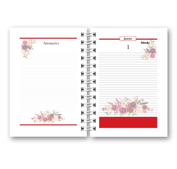 Kit com 2 Agendas Floral 2022 Arquivo Digital