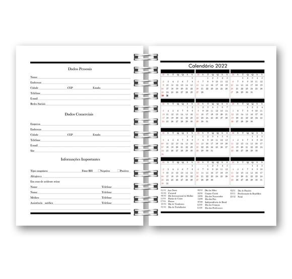 Kit com 2 Agendas Pretas 2022 Arquivo Digital