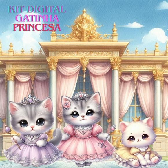 Kit Digital gatinha Princesa