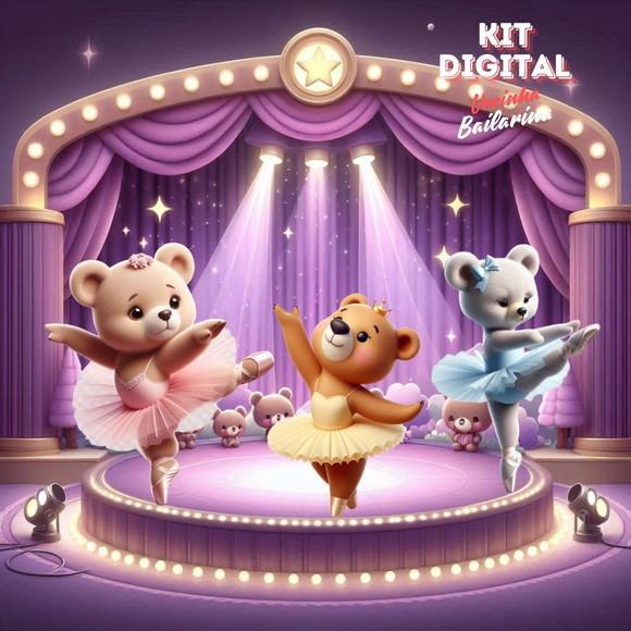 Kit Digital ursinha Bailarina