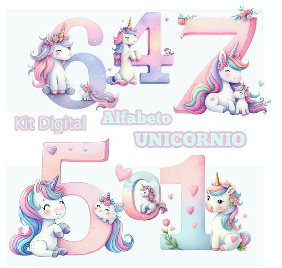 Kit Digital Alfabeto Unicornio, Dia dos Namorados 01