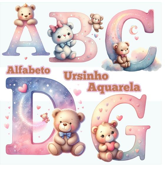Kit Digital Alfabeto Ursinho, Dia dos Namorados