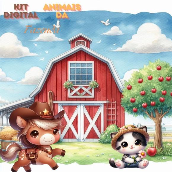 Kit Digital Animais da Fazenda