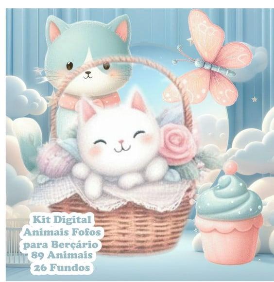 Kit Digital Animais Fofos