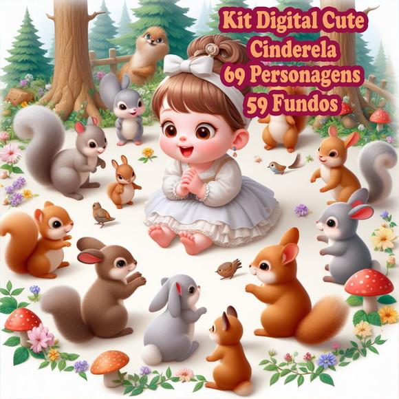 Kit Digital Cinderela Cute!