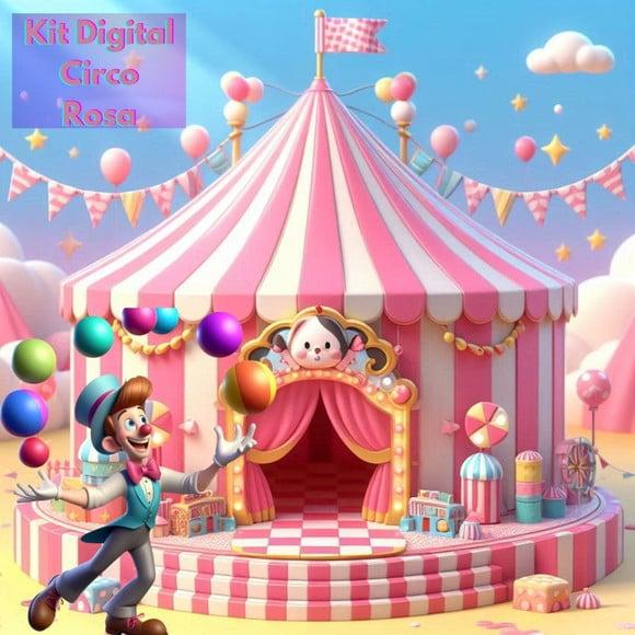 Kit Digital Circo Rosa