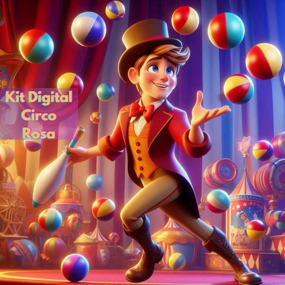 Kit Digital Circo Rosa