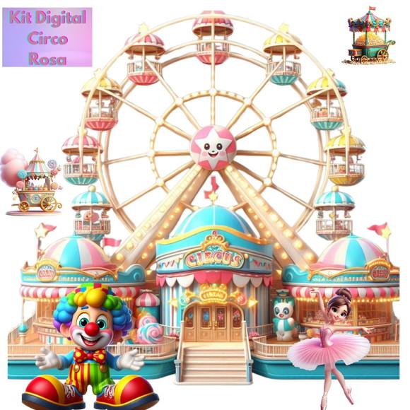 Kit Digital Circo Rosa