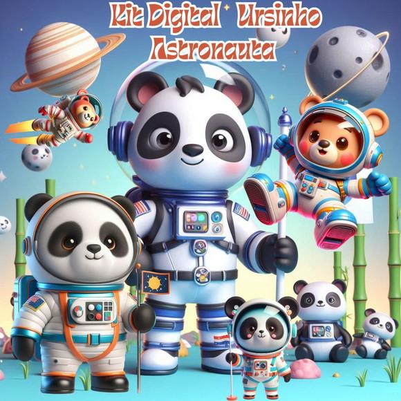 Kit Digital de Ursinhos Astronautas em 3d