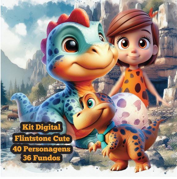 Kit Digital Flintstones Cute
