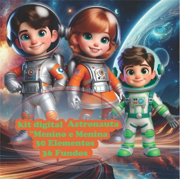 Kit Digital Menino e Menina Astronauta