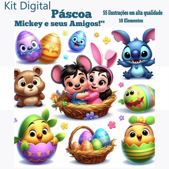 Kit Digital Páscoa do Mickey