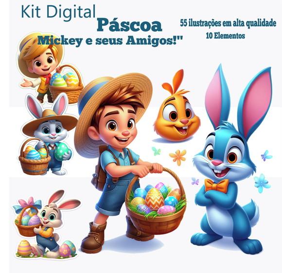 Kit Digital Páscoa do Mickey