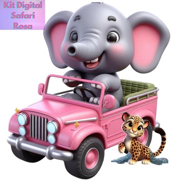 Kit Digital Safari Rosa