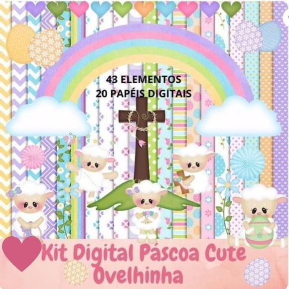 Páscoa Cute Ovelhinha Kit Digital