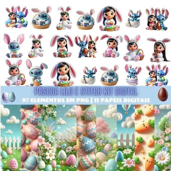 Páscoa Lilo e Stitch Kit Digital